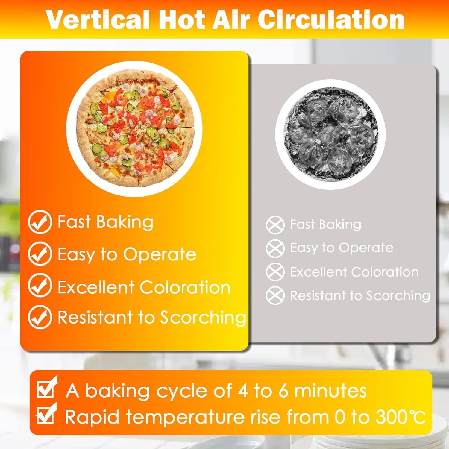 TECHTONGDA Countertop Conveyor Pizza Oven 9KW Commercial Baking Electric Oven 0~300℃ Large Crawler Chain Gas Pizza Stove Three Phase 220V