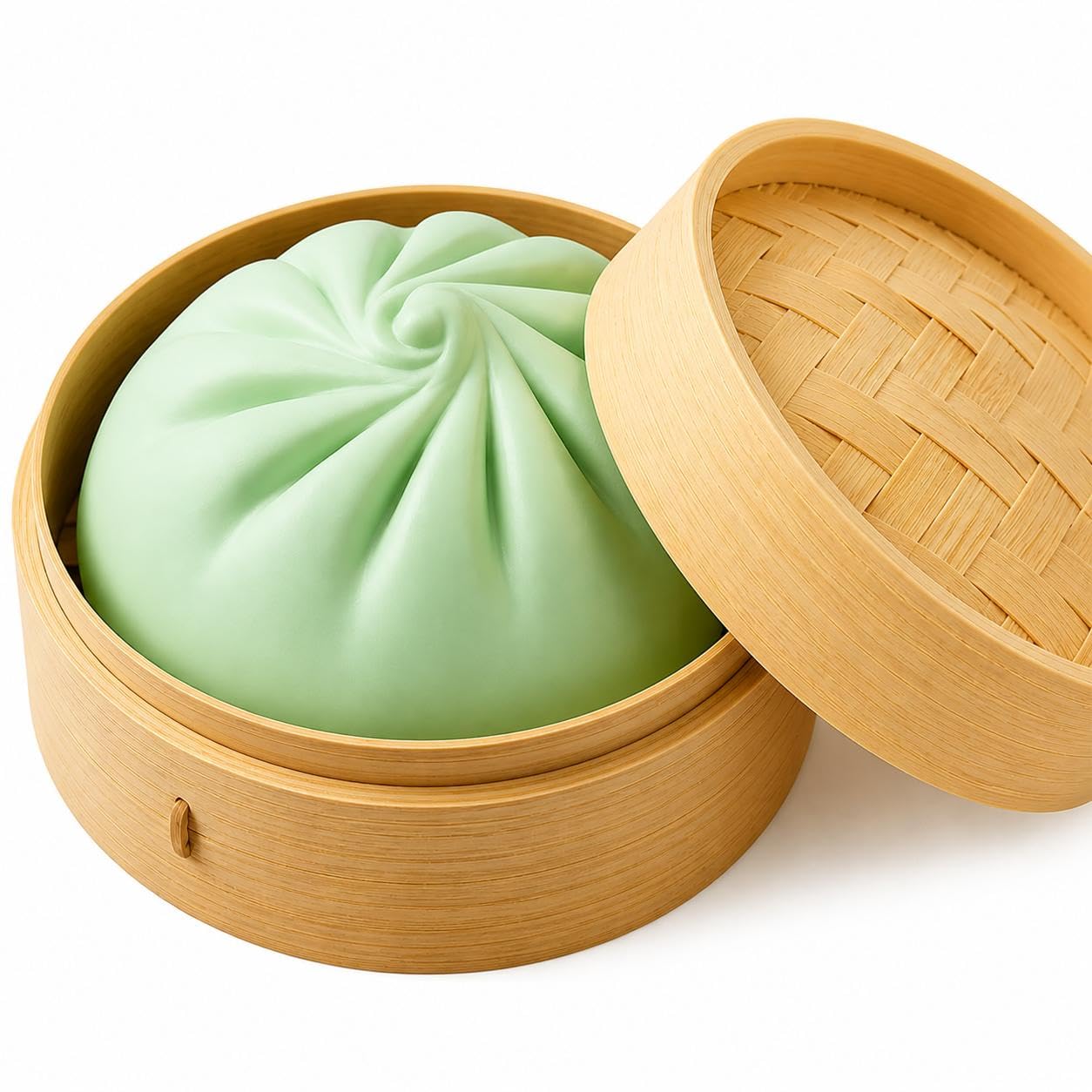 Large Mystery Dumpling Squishy Stress Ball, 4 Inch Jumbo Glitter Rainbow Squeeze Toy, Anxiety Relief Fidget for Adults (Green 1) — image 1