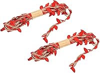 Vista 1 de PATIKIL Cinta de hoja de arpillera de 6.6 pies y 0.197 in, paquete de 2 cuerdas trenzadas de yute natural con hojas artificiales para decoración