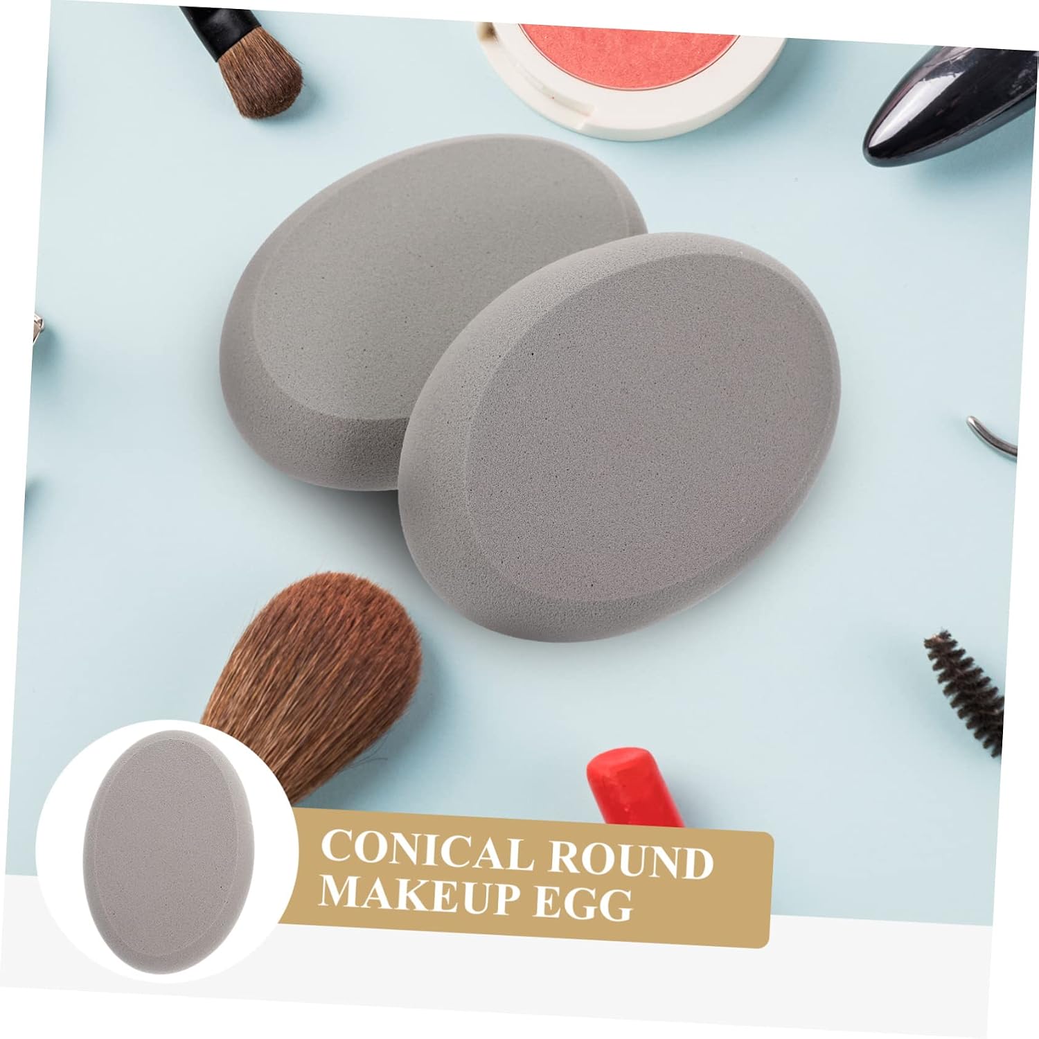 FRCOLOR 8pcs Makeup Puff for Loose Powder Foundation Non Gentle and Reusable Powder Application Sponge for Makeup Finish