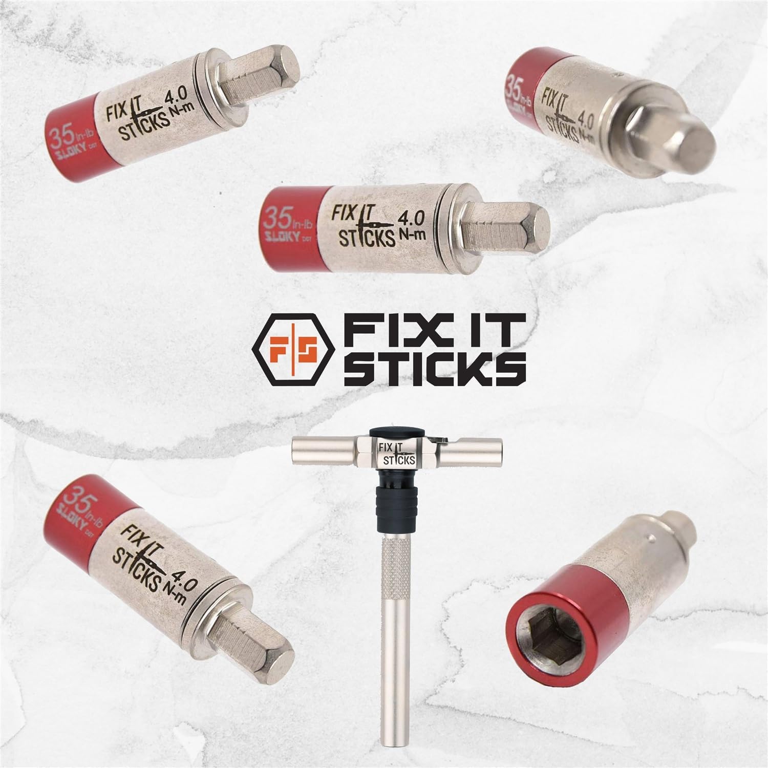 Fix It Sticksツール2個セット - ラチェットTウェイレンチ&amp;トルクリミッター 35インチポンド &ndash; 家庭用およ