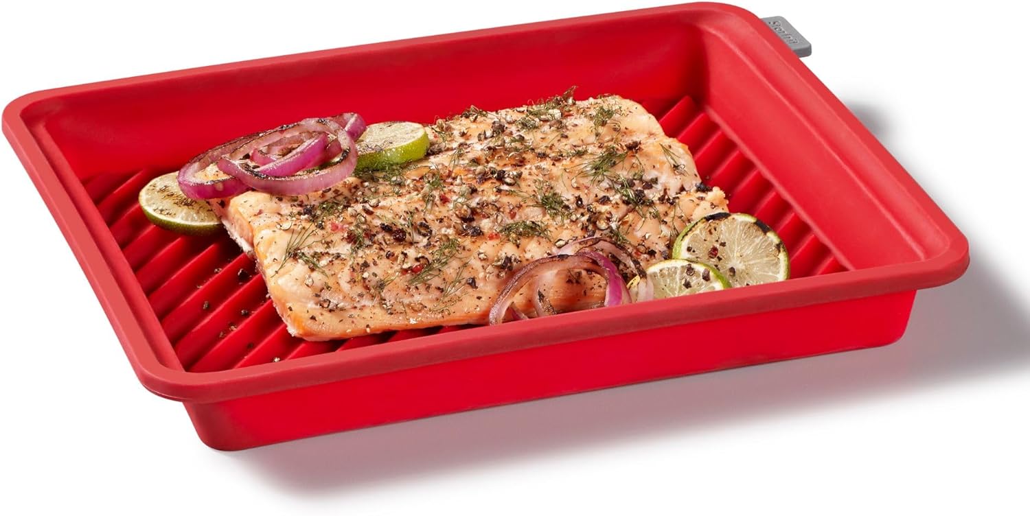 Starfrit Silicone Cooking Pan Divider Metal Frame NonStick, Premium Silicone, Heat