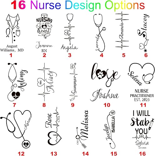 Miniatura 3 de Gift for Nurse - Vaso personalizado de 40 onzas con asa, de acero inoxidable con aislamiento personalizado y tapas, sin pajilla, nombre grabado,