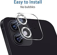 Vista 109 de 3 Pack Tempered Glass Camera Lens Protector for iPhone 12 6.1", Ultra HD, 9H Hardness, Anti-Scratch, Case Friendly, Easy to Install