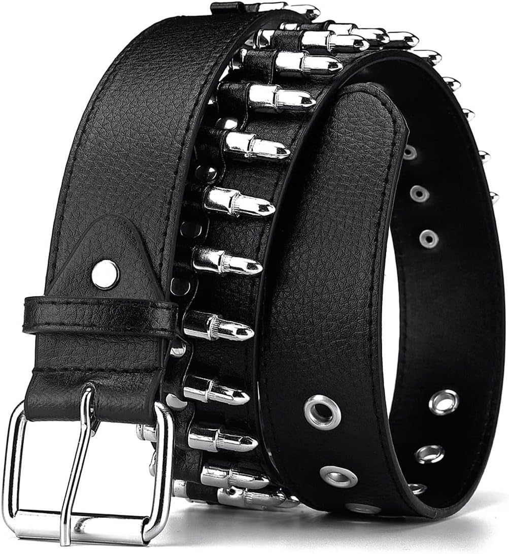 Bullet Rivet Belts Personalized Black Belt Fantastic Pu Leather Belt For Jeans Hip Hop