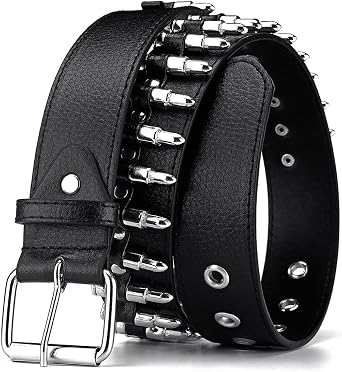 Bullet Rivet Belts Personalized Black Belt Fantastic Pu Leather Belt For Jeans Hip Hop