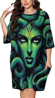 Women's Plus Size Nightgowns, Soft Durable Oversized Nightshirt Multi-functional Loungewear