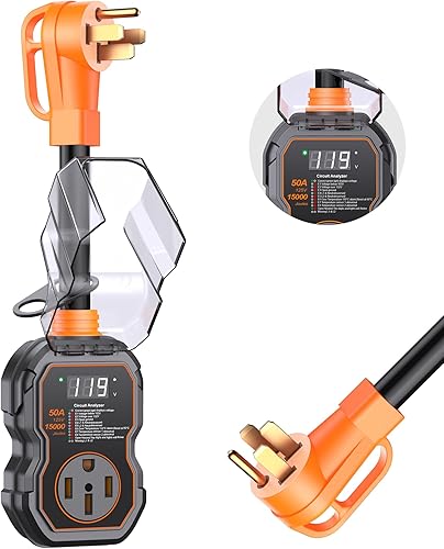 Miniatura 17 de GEARGO Protectores de sobretensión para RV de 30 amperios, analizador de circuito RV, [𝟐𝟎𝟐𝟓 Nueva mejora y Gen2] Protección completa, enchufe