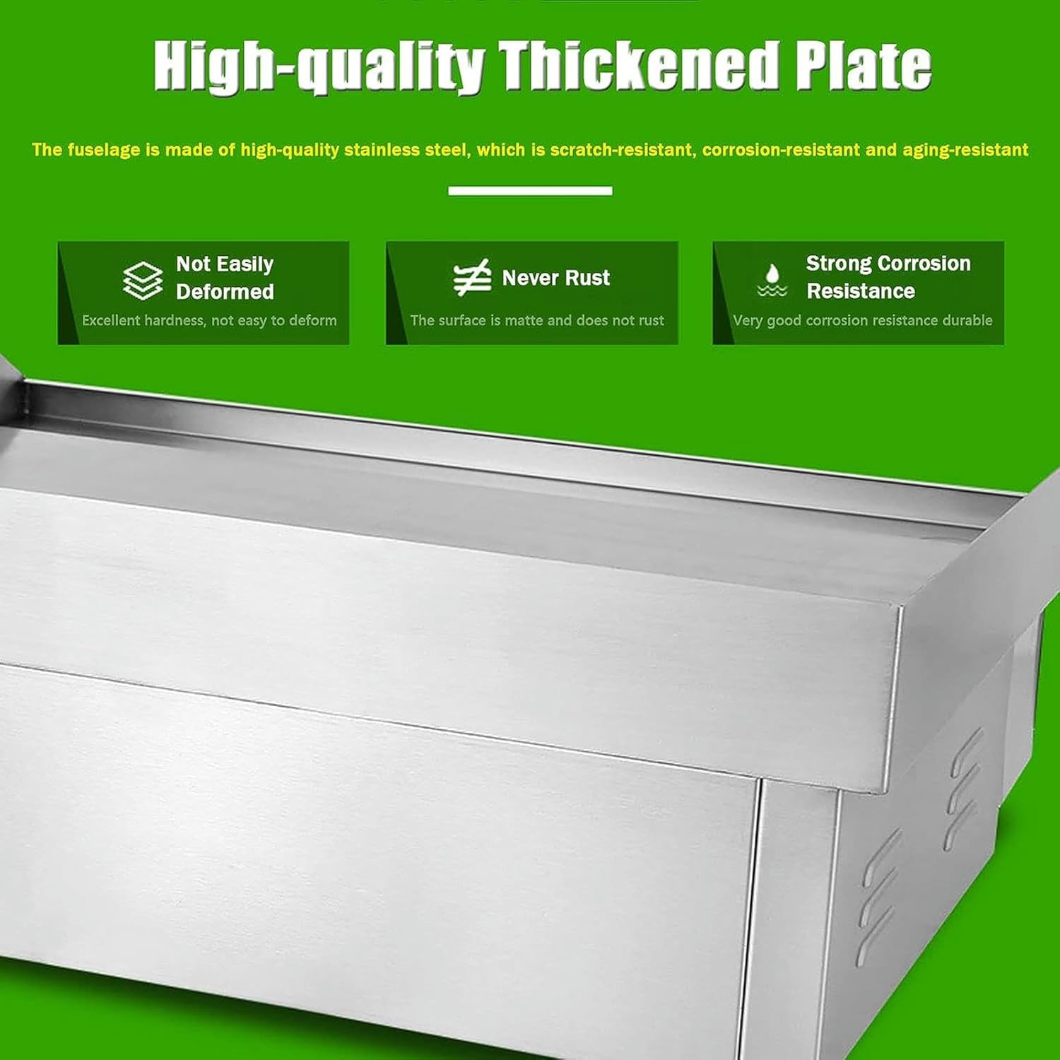 Electric Countertop Griddle, Stainless Steel Electric Griddle Countertop Hot Plate Commercial BBQ Grill, Burger Bacon Kitchen Barbeque Countertop for Fry Eggs, Pies, Meets, Hamburgers