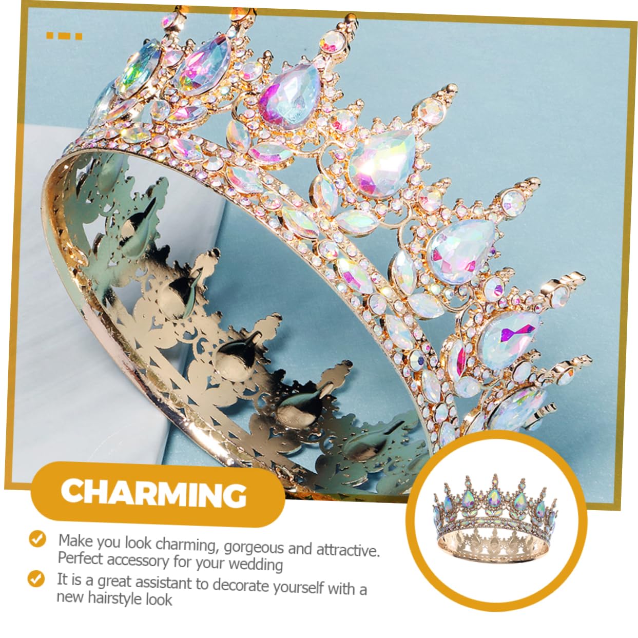 Elegant Vintage Bridal Tiara with Rhinestones Charming Hair Accessories for Weddings Birthdays Special Occasions Stunning Headpiece for Brides Bridesmaids