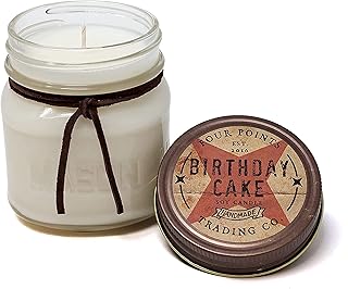 Four Points Trading Co. Birthday Cake 8 Oz Scented Soy Aromatherapy Candle w/ Jar