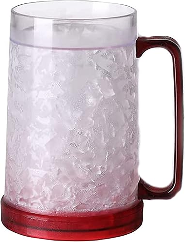 1 taza de gel de doble pared para congelador, color rojo (rojo)