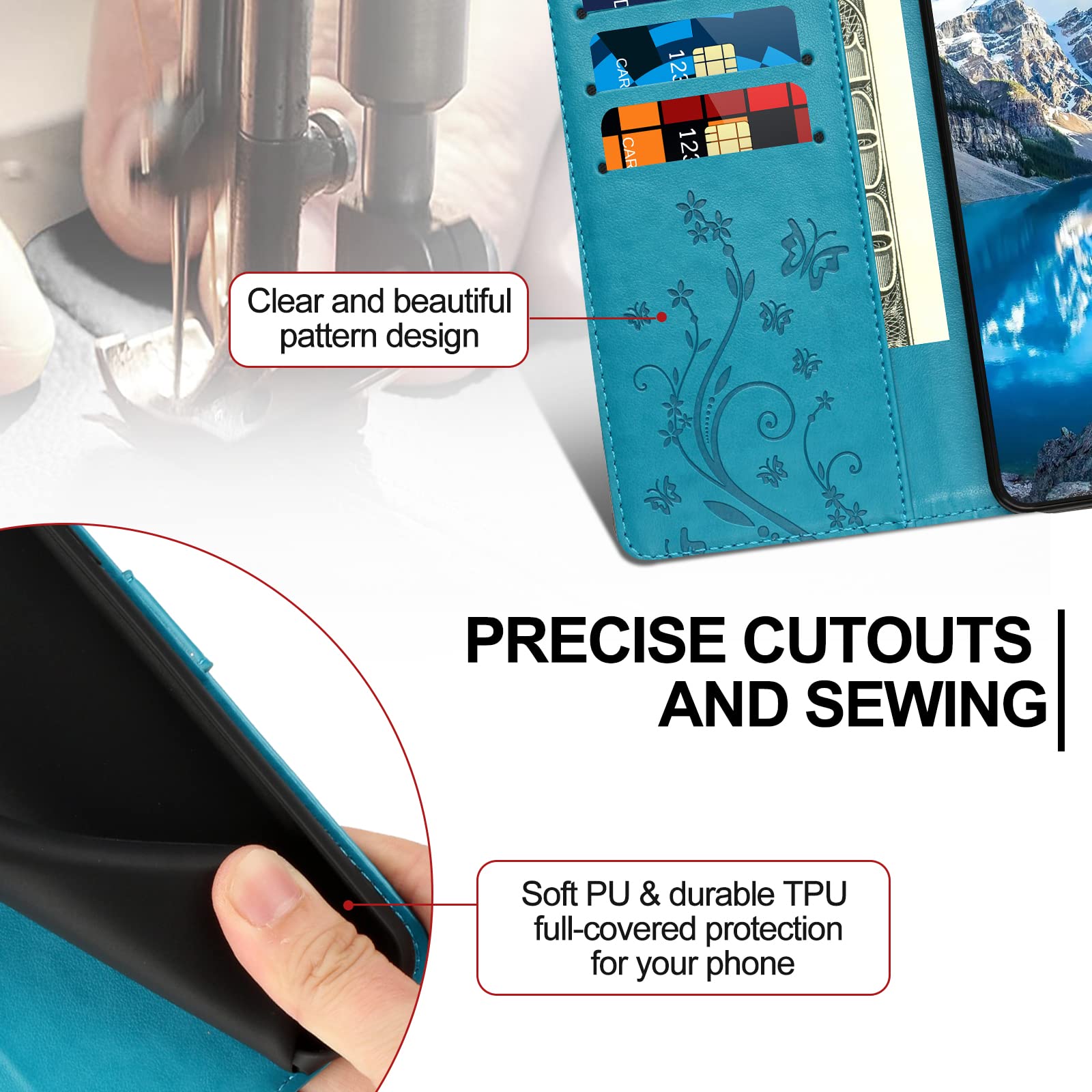 SIENIANLINE Cover per Honor X6a, Flip Caso in PU Pelle