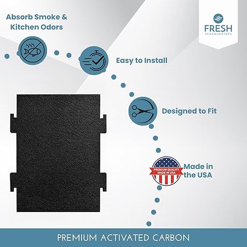 Miniatura 26 de Paquete de 2 filtros para campana de microondas de carbón activado – Filtros precortados de 10 x 7.21 pulgadas para campana de microondas – CTF