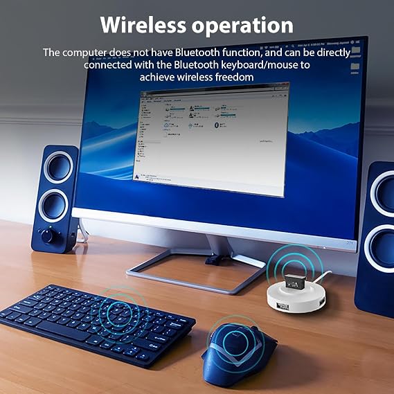 PC用ワイヤレスアダプター - bluetoth 5.3レシーバードングル、ドライバー不要の送信機、コンピューター接続アクセサリ、安定した信号伝送