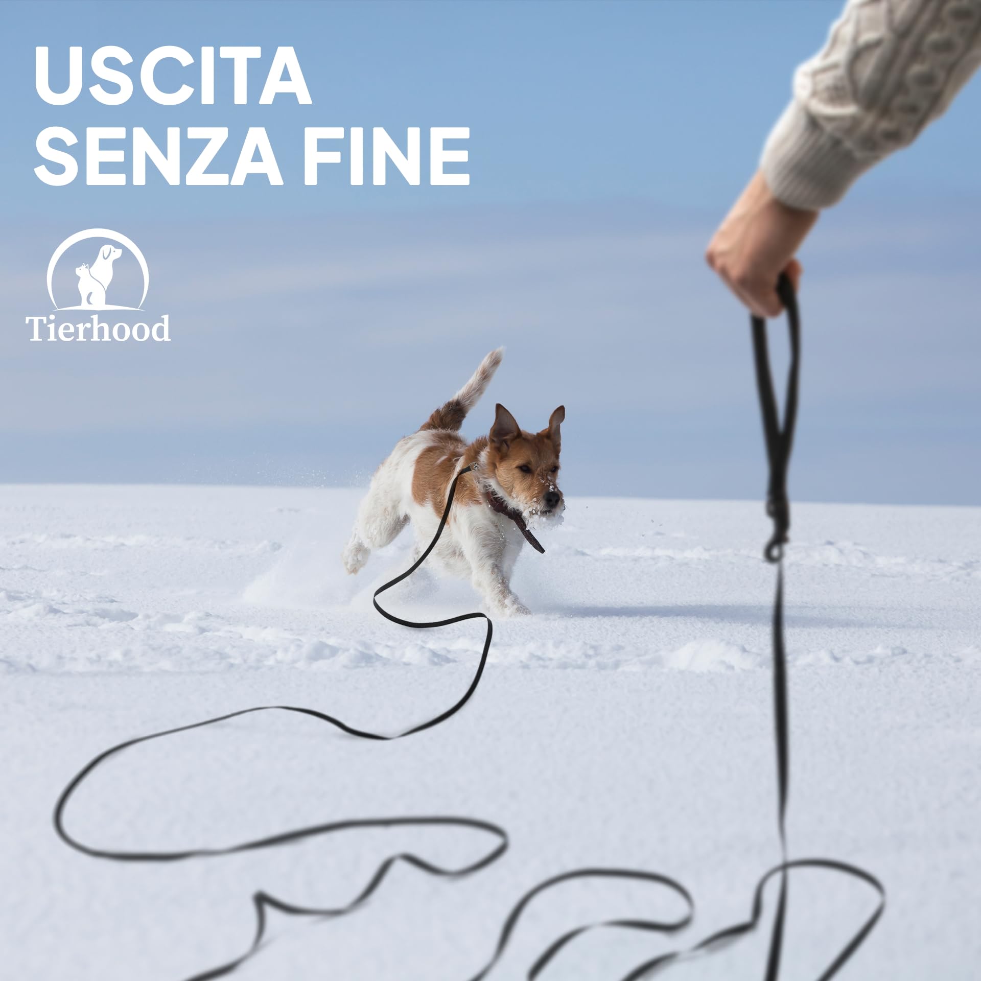 Tierhood Guinzaglio per gatti - 15m - guinzaglio resistente da training e richiamo, moschettone sicuro