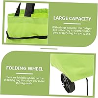 Vista 6 de Bolsa de lavandería plegable con ruedas grandes reutilizables para necesidades diarias Versátil