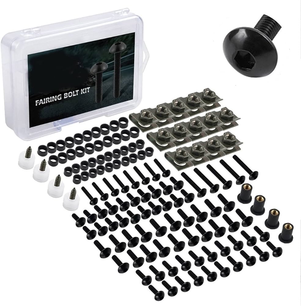 Amazon.co.jp: 車体ネジ 177 個 M5 M6 ネジオートバイボルトネジフェア