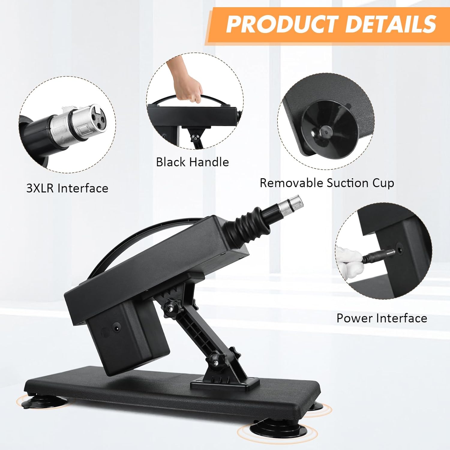 Sex Machines Thrusting Machine Sex Toy Machine Device Thrust Dildo Machine for Women and Men Sex Machine Thruster Sex Toy with Suction Cup 3XLR Sex Machine Attachments Sexmechine (Dark Gray)