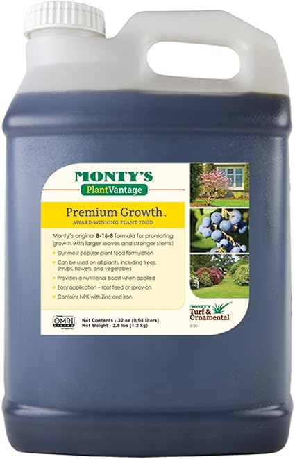 Amazon Com Monty S Plant Food Company 32 Oz Plant Vantage Premium Growth Fertilizer 503320 Patio Lawn Garden