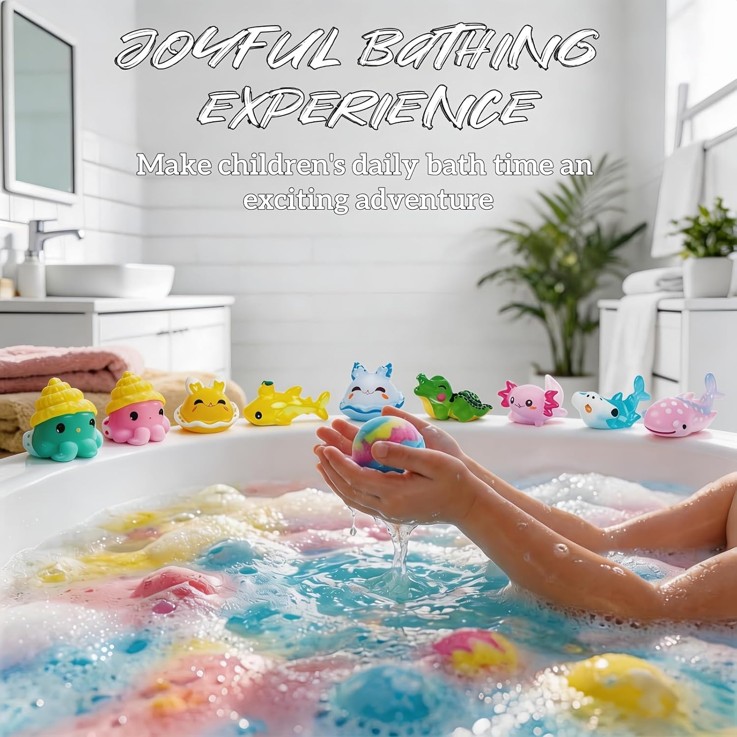 2026 New 12 Pack Bath Bombs – Ocean Toy Bath Salt Ball Sleeve Box, Gentle on Sensitive Skin, Perfect Easter Basket Stuffers, Easter Egg Fillers (Ocean)