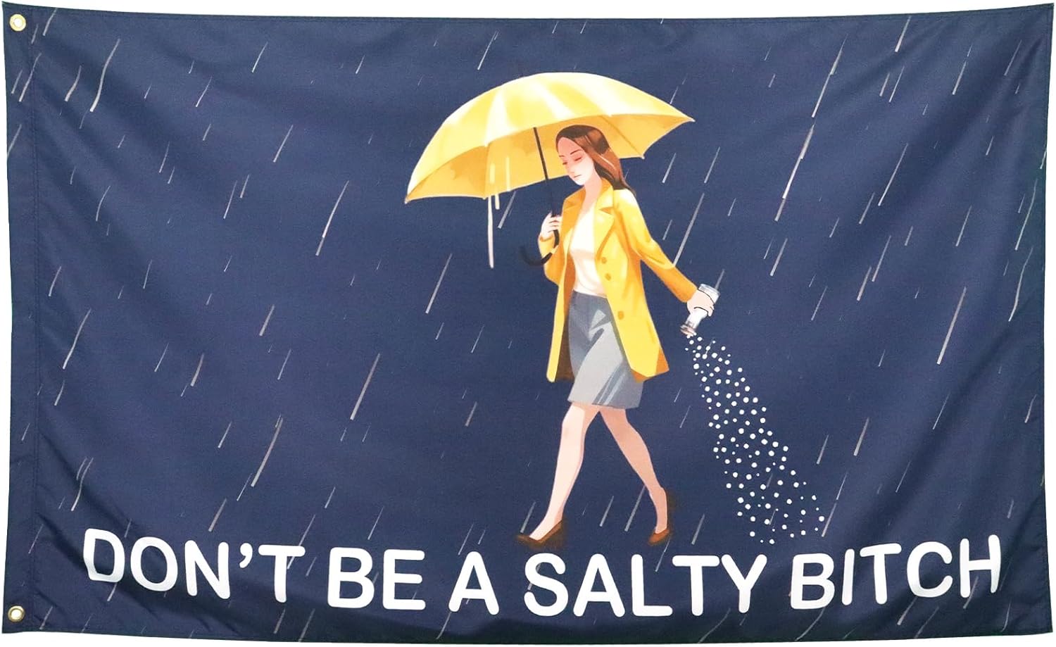 ZKflager Don't Be Salty Flag Cool Funny Flags For Room Guys Meme Banner 3x5 Feet College Dorm Bedroom Wall Man Cave Gilrs Outdoor Indoor