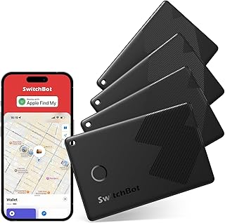 Wallet Finder Card 4-Pack, Smart AirTag Card Works with Apple Find My, Item Locator, Bluetooth Tracker for Keys, Phones, Luggage, Items Finder Up to 3-Year Battery Life, Water Resistant