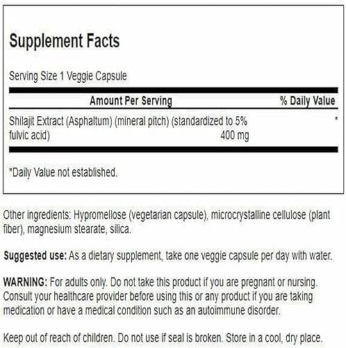 Miniatura 2 de Swanson Extracto de Shilajit - Suplemento de hierbas que promueve el crecimiento celular - Fórmula natural para el bienestar general - (400