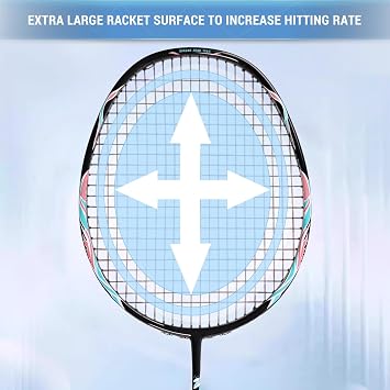 Badminton Racket,Badminton Racket Set,82 Gram Lightweight Carbon Fiber One-Piece Molded Durable Grade Racket,Including 2 Rackets,2 Nylon Shuttlecocks,And 1 Ball Bag