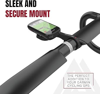 KOM Cycling Garmin Bike Mount with Carbon Finish from Edge Mount Designed for Edge 540, Edge 840 and Others