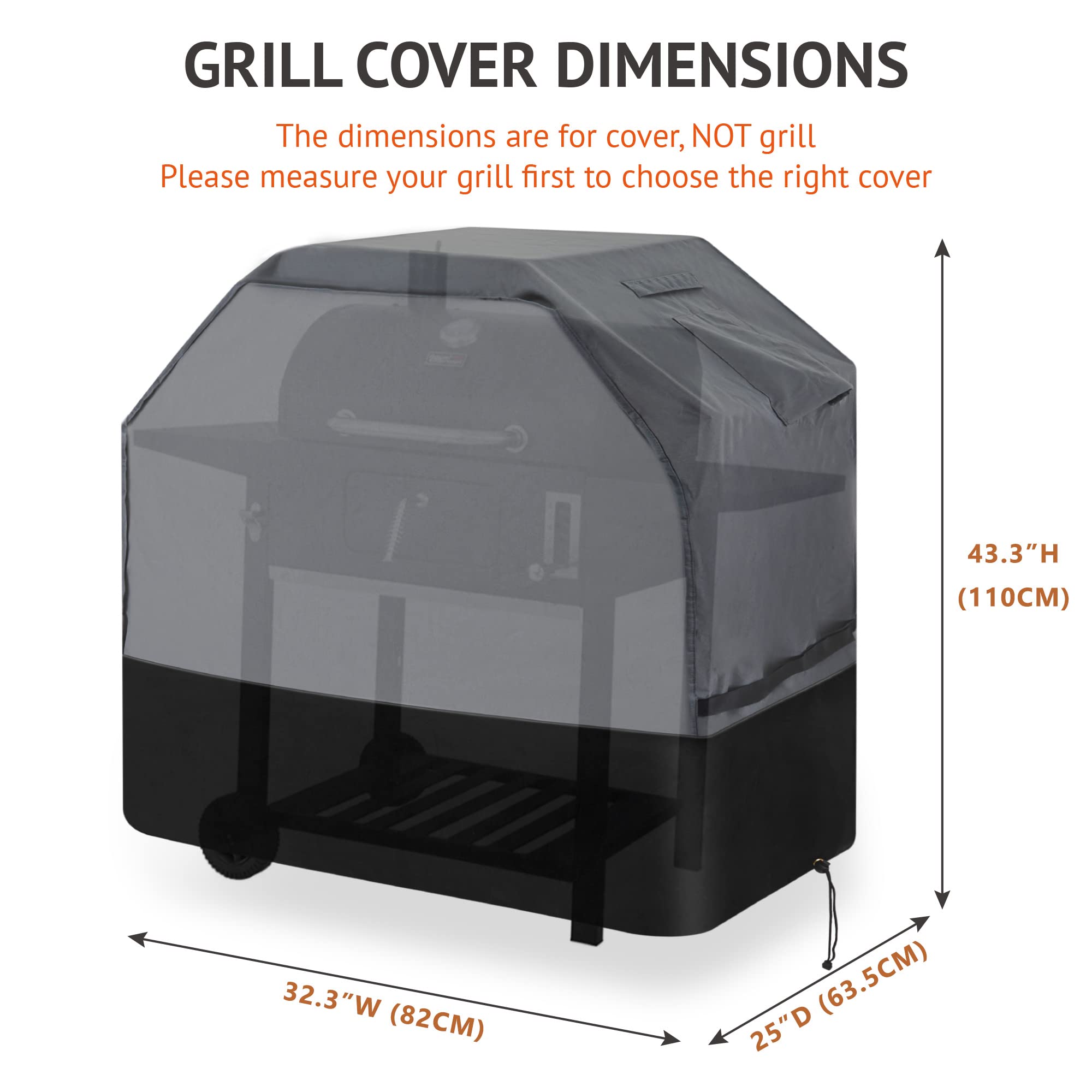 Copertura Per Barbecue Universale 145x61x117 Cm | Resistente E Impermeabile Con Tessuto Oxford | Protezione UV E Antistrappo Per Griglia A Gas O Carbonella