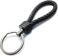 LABEN Handwoven Lambskin Leather Key Chain - Premium Genuine Sheepskin Keyring, Soft Touch, Durable, Multiple Colors
