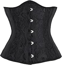 Women Lace Up Satin Underbust Corset Corset Waist Cincher Under Bust Tummy Control Top Busty Shapewear