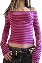pink and purple striped shirt Top2商品
