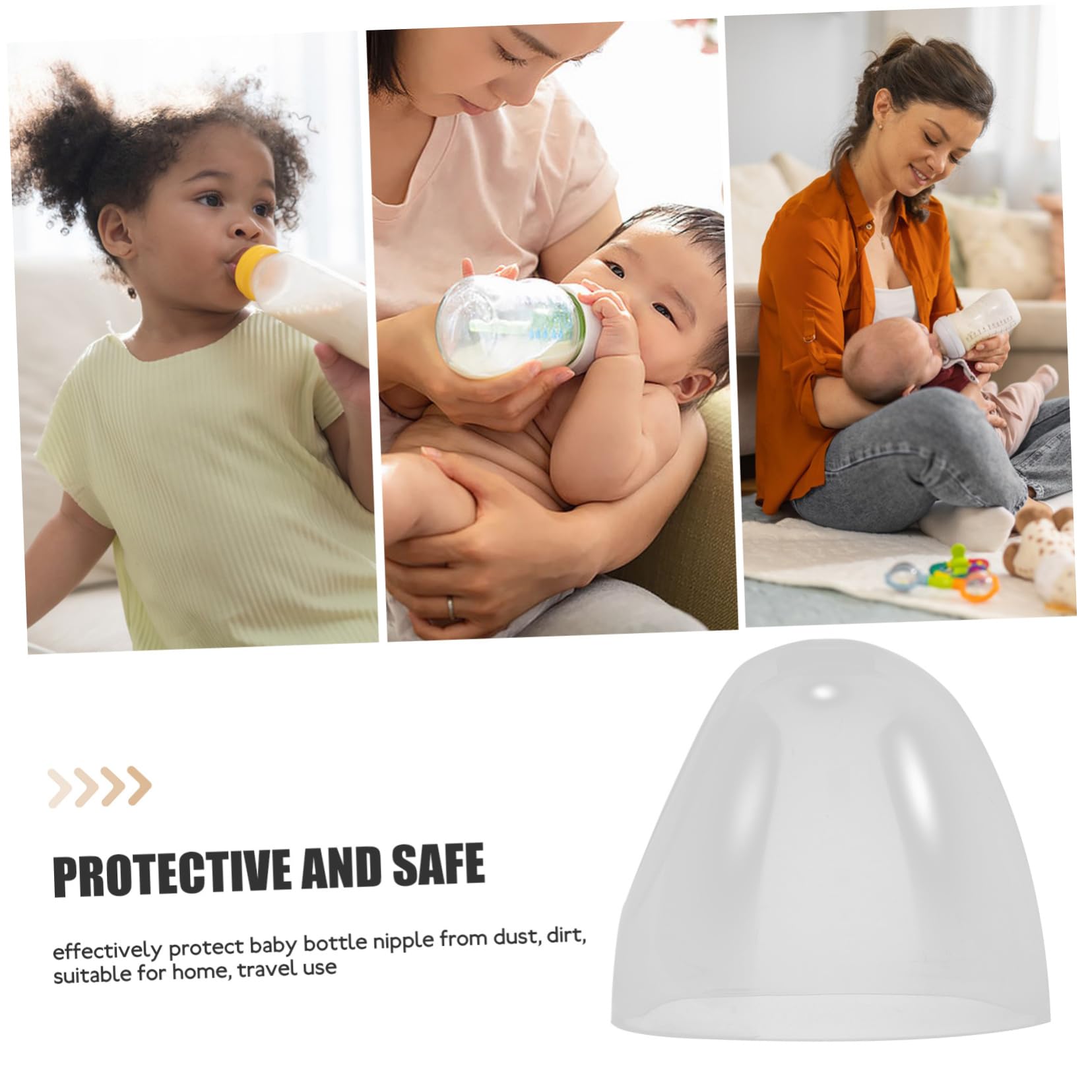 SHOWERORO Plastic Baby Bottle Caps 3pcs Milk Bottle Lids Reusable for Home Travel