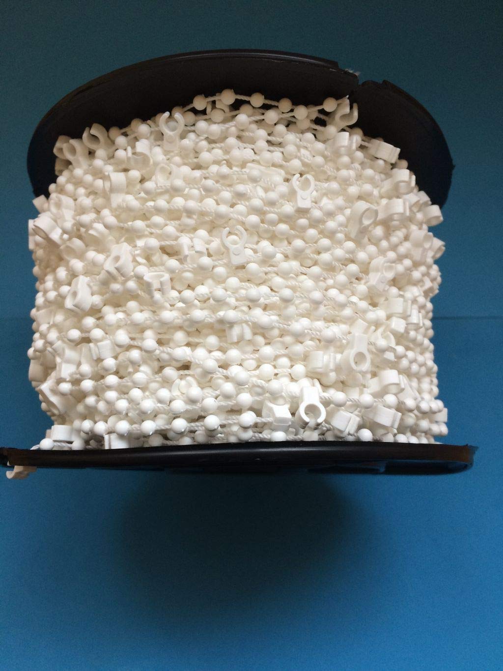 FULL ROLL 100M ROLL ONLY HILLARYS WHITE VERTICAL BLIND LINK BEAD CHAIN (3.5")89mm