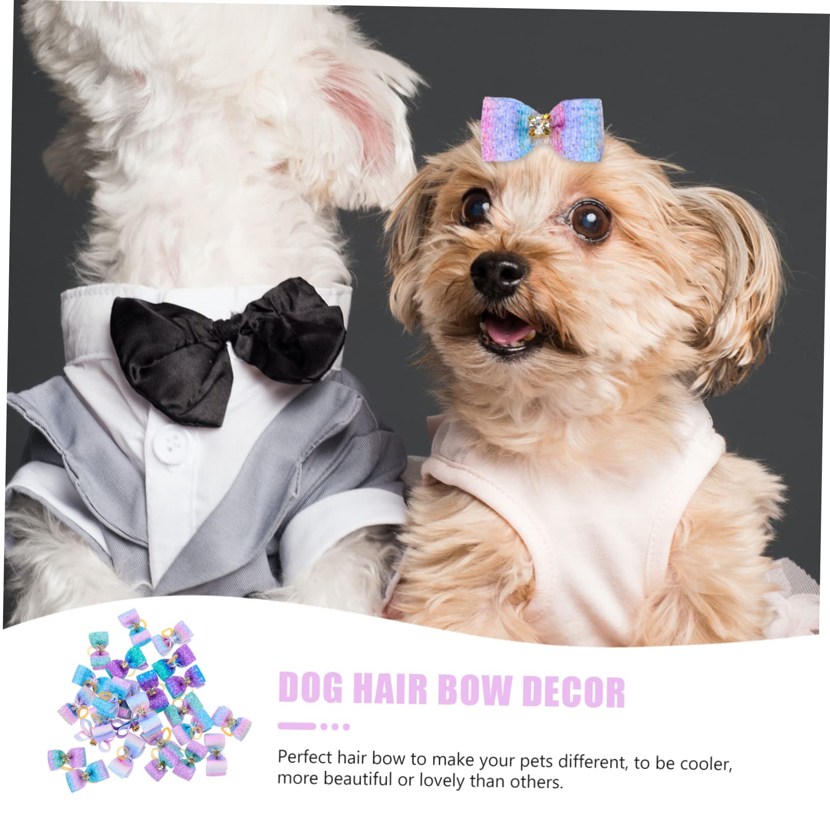 Toddmomy 125 Piezas Flor de Cabeza de Mascota pequeños Lazos para el Pelo de Cintas de Pelo de Perros Accesorios decoración para Mascotas Arcos de Lazo de Pelo de