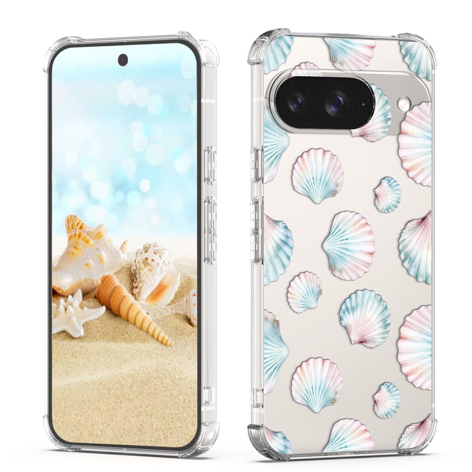 Coque Google Pixel 9 coquillages transparente design été mince - 8
