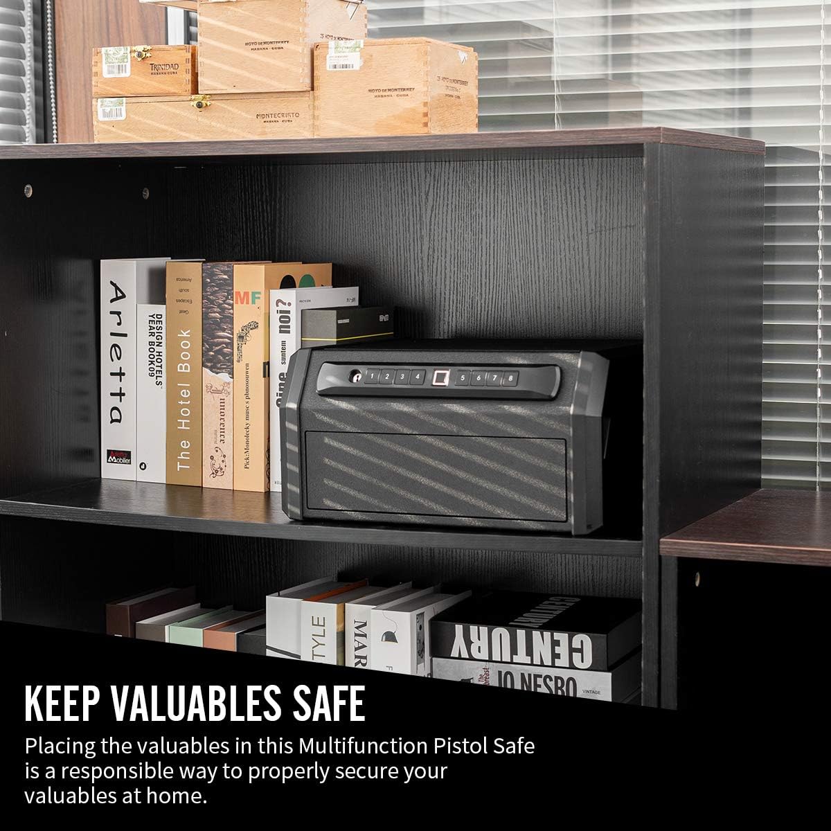 Authеntіс Crаzу Dеаlѕ RPNB Gun Safe, High Capacity Multifunction Pistol Safe with Biometric Fingerprint, Double-Layer Quick-Access Firearm Safety Device