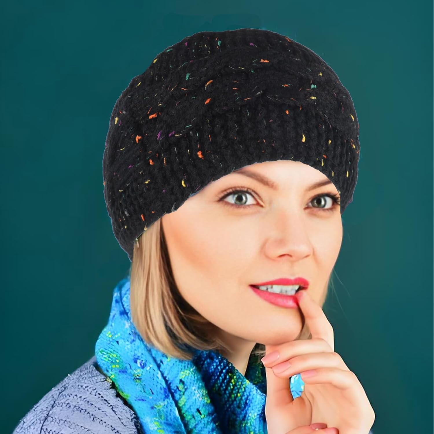 Winter Headbands Soft Knitted Headband for Women, Winter Ear Warmer Bands Knit Thick Warm Headband for Christmas, New Year's Gifts - Image 7