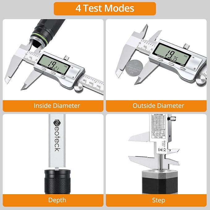 Kit profesional de calibradores digitales 6" y 8" Neoteck miniatura 3
