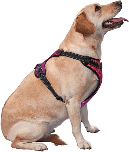 Miniatura 8 de Arnés sin tirones para perros pequeños, chaleco para perro fácil de caminar, collar ajustable, arnés y correas, transpirable, Oxford, para caminar