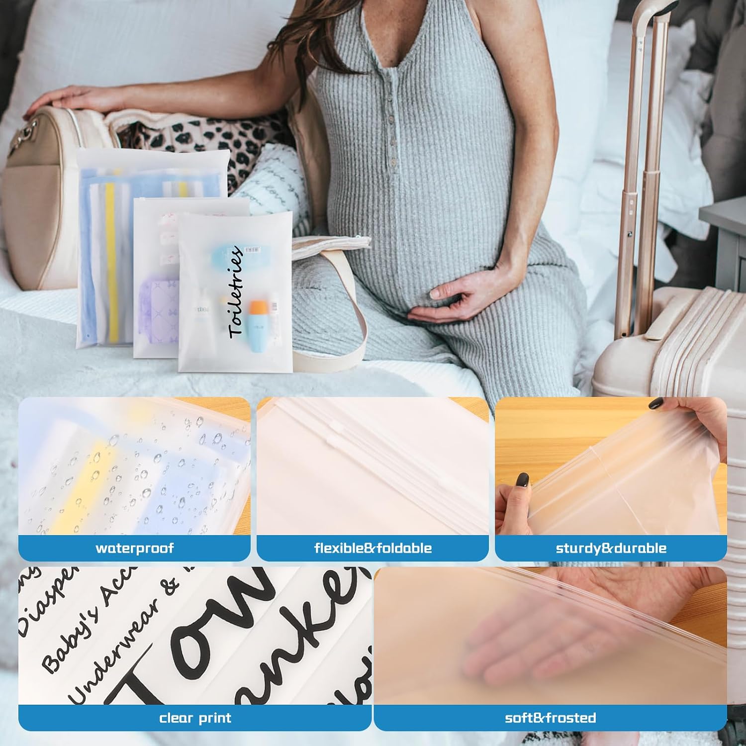 20 Pack Hospital Bag for Women Labor Delivery, Diaper Bag Organizing Pouches Maternity Hospital Essentials for Mommy Dad Newborn Baby First Time New Mom Must Haves