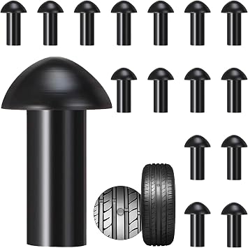 Richcat Replacement Mushroom Plugs for tubeless Tire Puncture Repair kit - for Cars, Motorcycles- Spare Plugs 15 Plugs