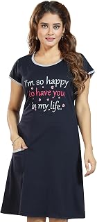 BODY BUDDY Women's Cotton Sleepwear/Short Nighty/Nightgown/Short Sleeve Nighties/Nightdress/Female Nightwear Price In India