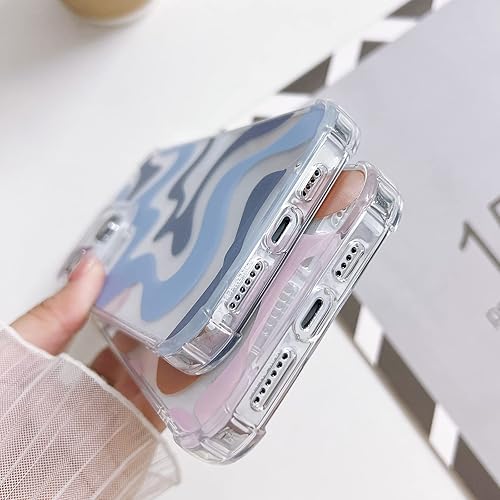 Miniatura 4 de Ginkgonut Funda compatible con iPhone 13 Pro Max, diseño ondulado simple y moderno para mujeres y niñas, funda de TPU suave + protección de
