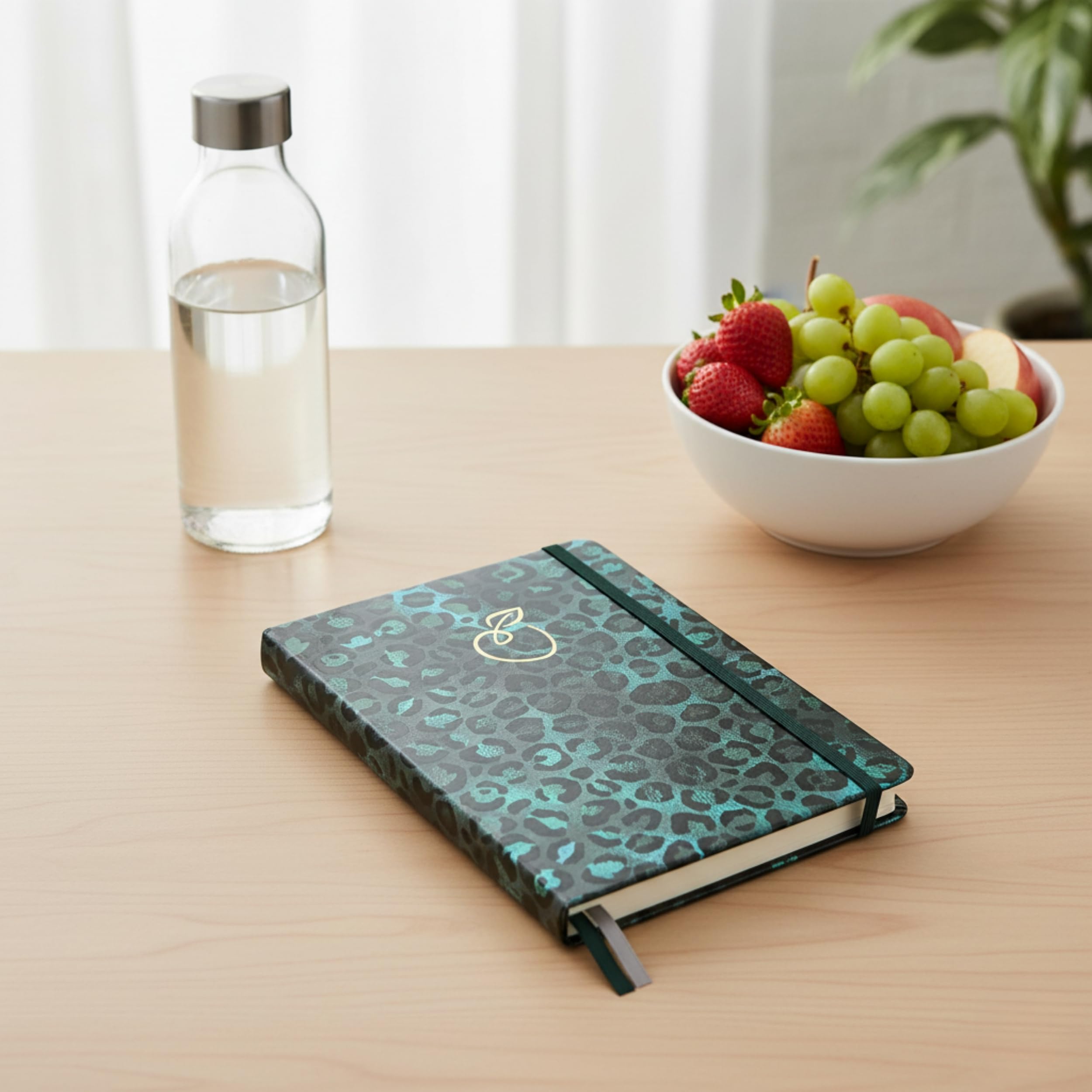 Life & Apples Planer wellness, dziennik żywności i dziennik fitness z codzienną wdzięcznością i planerem posiłków dla zdrowego stylu życia i samoopieki, śledź dietę odchudzającą i cele zdrowotne, bez
