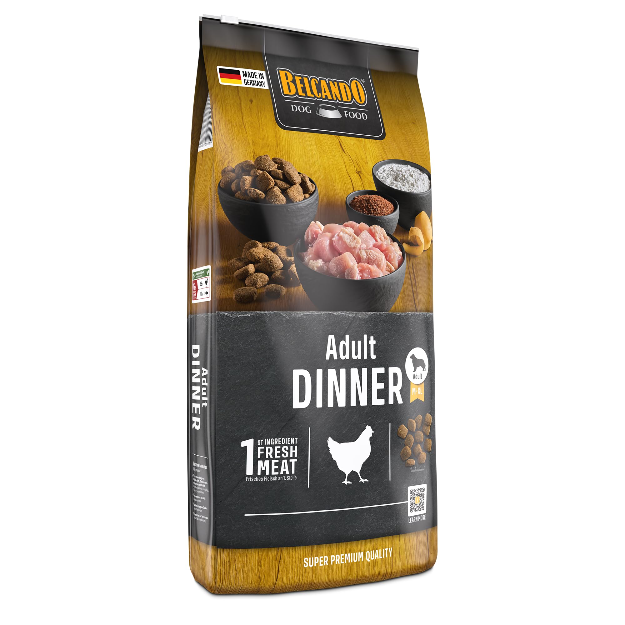 Belcando Adult Dinner [12,5 kg] Alimento para Perros | Alimento seco para Perros | Alimento Completo para Perros Adultos de Todas Las Razas a Partir de 1 año de Edad