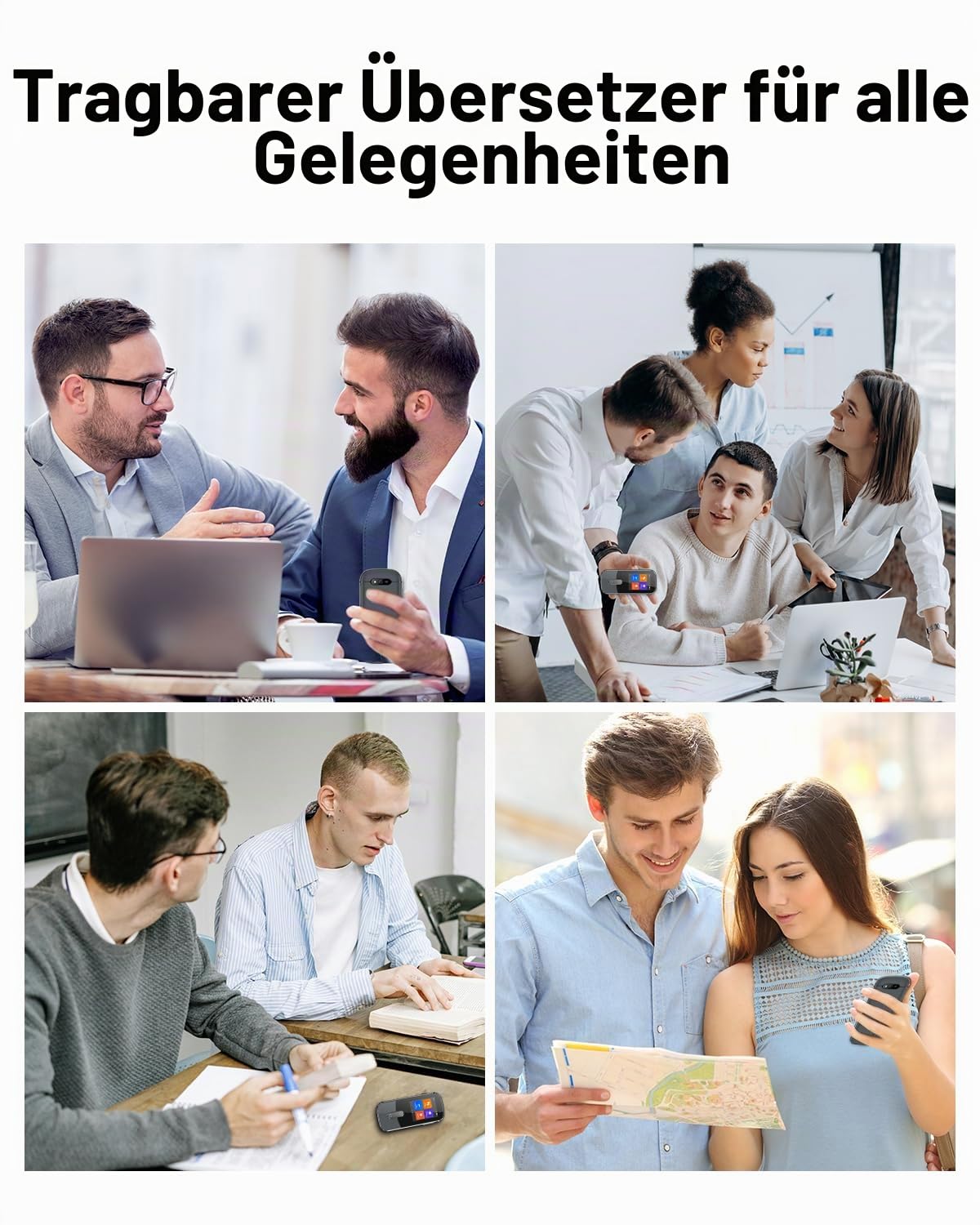 Sprachübersetzer Gerät Kein WLAN erforderlich, Zwei-Wege-Echtzeit-Sprachübersetzungsgerät, 144 Sprachen Online Offline Sprachtext Fotoübersetzung für Reisen, Business, Lernen
