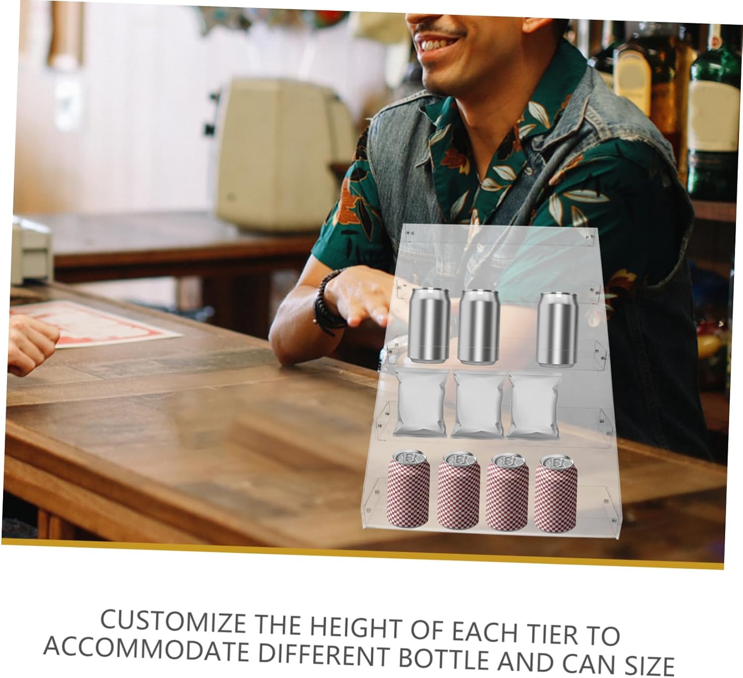 Unomor Acrylic Display Riser Shelves for Display Riser Stand Shop Store Holder